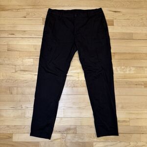 Birddogs Pants Men 36x32 Black Slim Straight Chino Linerless Golf Performance